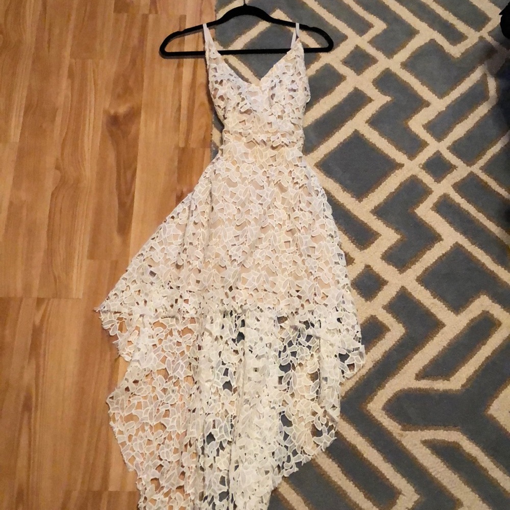 White High Low Dress